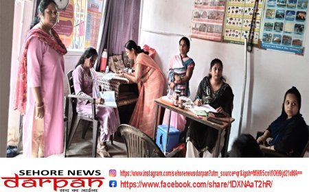 ग्राम स्वास्थ्य एवं पोषण दिवस पर किया गया 835 बच्चों का टीकाकरण