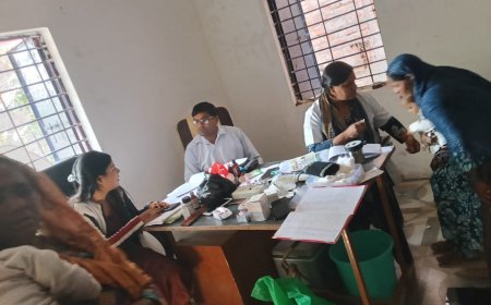 ग्राम स्वास्थ्य एवं पोषण दिवस पर किया गया 516 बच्चों का टीकाकरण