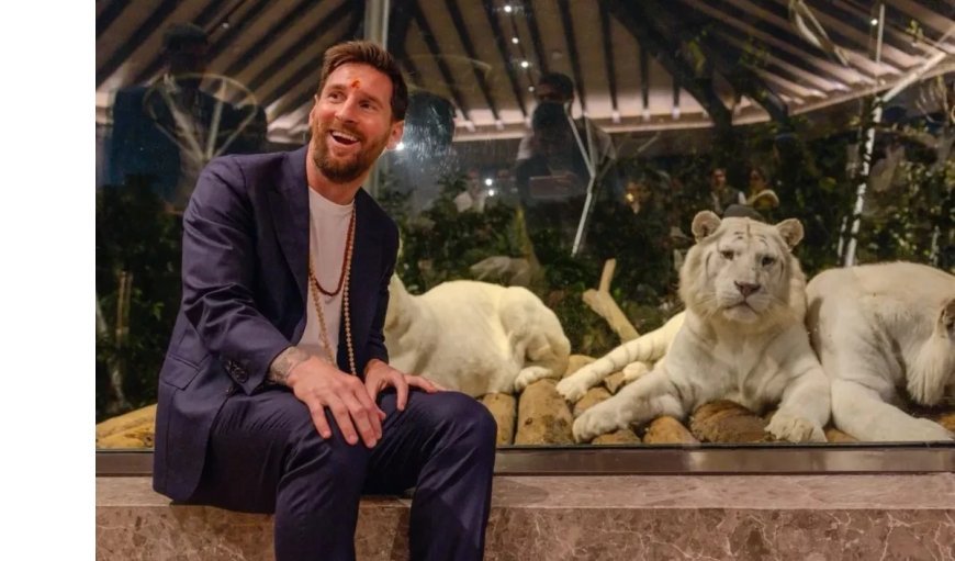 भारत यात्रा के अंत में वंतारा पहुंचे लियोनेल मेसी, धार्मिक अनुष्ठान में भाग लिया