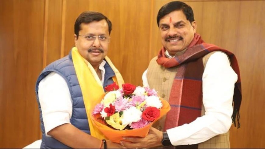 मुख्यमंत्री डॉ. मोहन यादव की भाजपा के नवनियुक्त कार्यकारी अध्यक्ष श्री नितिन नबीन से सौजन्य मुलाकात