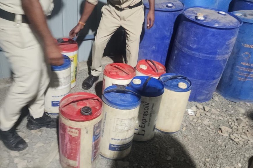 अवैध डीजल भंडारण पर थाना जावर पुलिस द्वारा कार्यवाही l