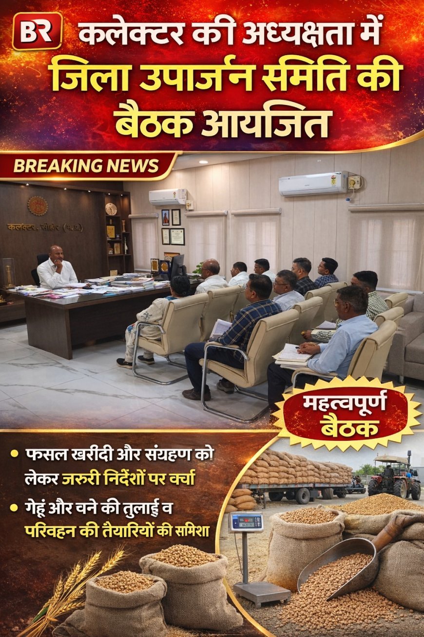 कलेक्टर की अध्यक्षता में जिला उपार्जन समिति की बैठक आयोजित